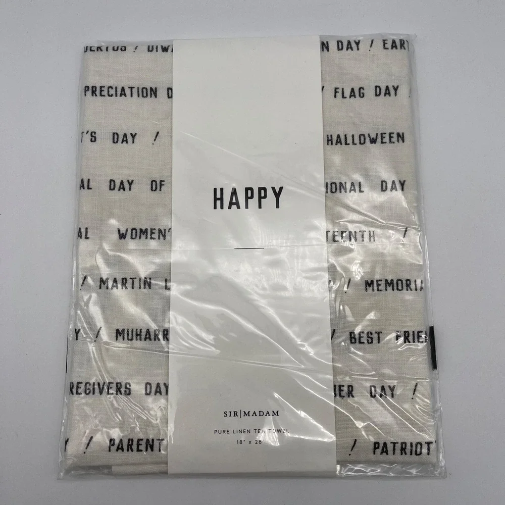 Anthropology Sir‎ Madam Happy Dish Towel